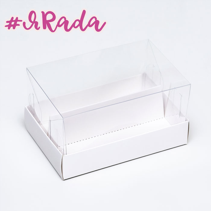 картинка Коробка для 2 эклеров, белая, 9х13,5х7см от магазина ЯРада