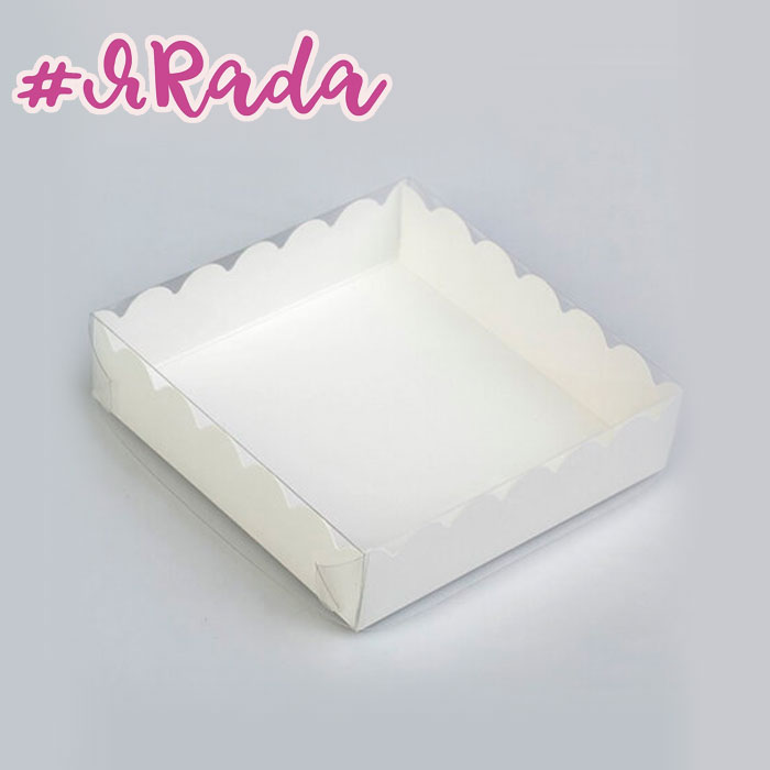 картинка Коробочка для пряников, белая, 12 х 12 х 3 см РБ от магазина ЯРада