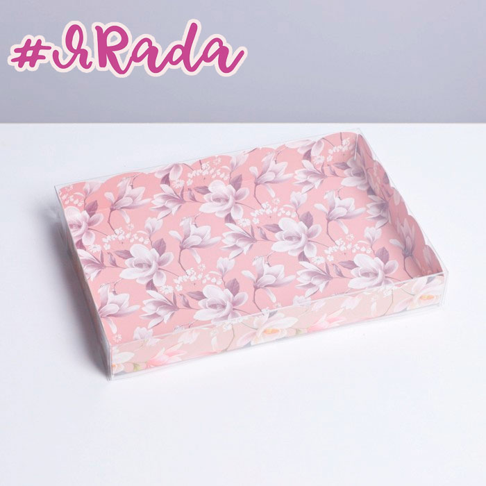 картинка Коробка для пряников «Цветы», 22 × 15 × 3 см от магазина ЯРада