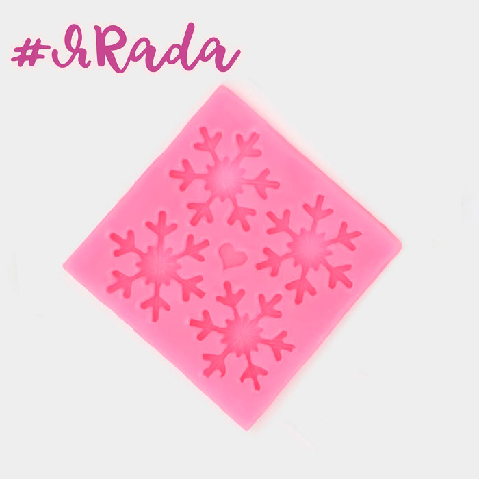 картинка Молд «Четыре снежинки», 8.5×8.5 см от магазина ЯРада