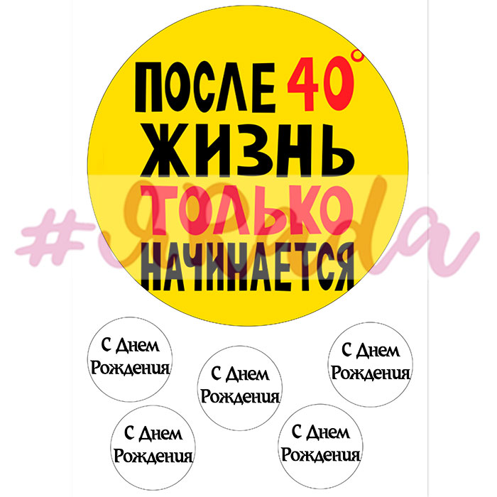 картинка Вафельная картинка "С Днем рождения №3" от магазина ЯРада