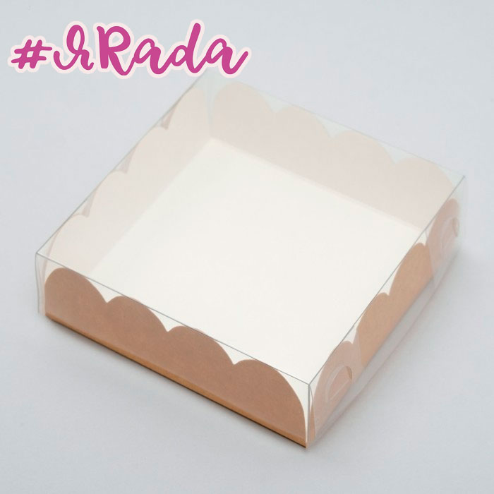 картинка Коробочка для печенья крафт, 9 х 9 х 3 см от магазина ЯРада