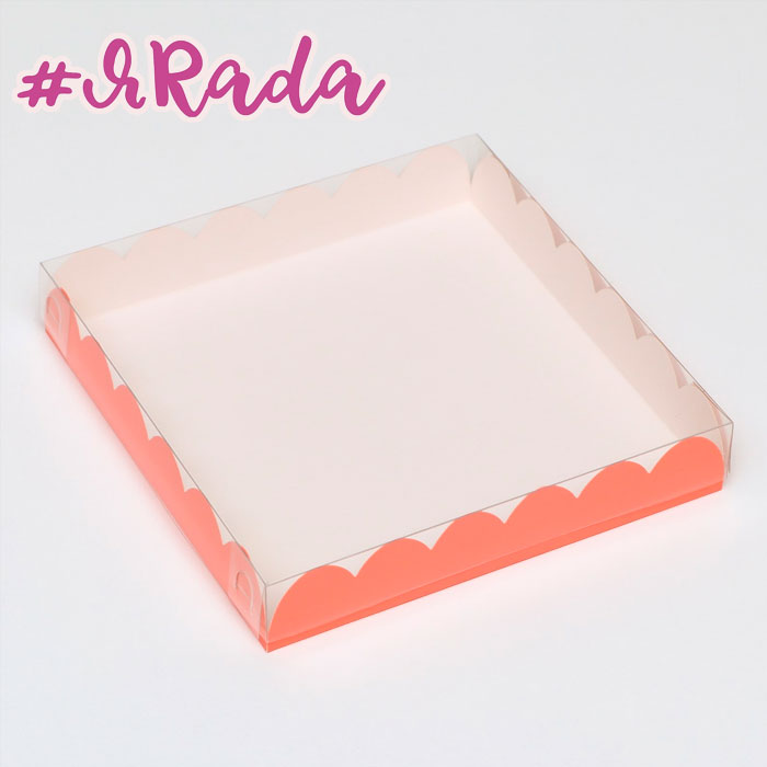 картинка Коробочка для печенья, розовая, 18 х 18 х 3 см 1 от магазина ЯРада