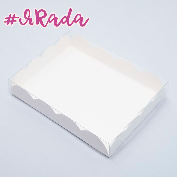картинка Коробочка для печенья белая, 14 х 10,5 х 2,5 см от магазина ЯРада