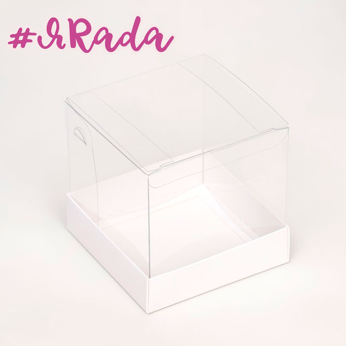 картинка Коробка для 1 муссового пирожного белая, 10 х 10 х 10 см от магазина ЯРада