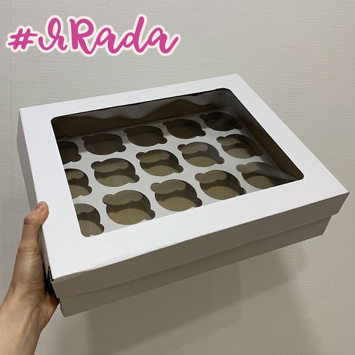 картинка Коробка на 20 капкейков с окном 38,5х32х9,6 см от магазина ЯРада