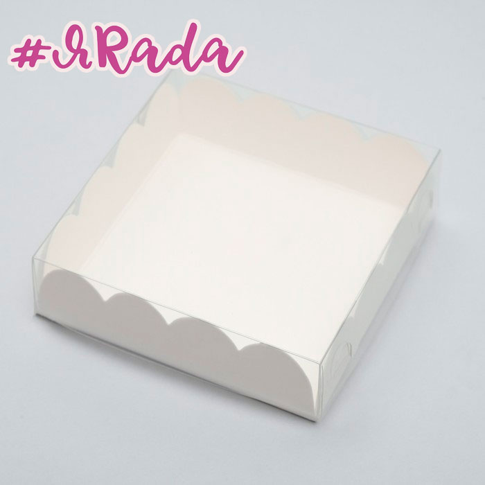 картинка Коробочка для печенья белая, 9 х 9 х 3 см от магазина ЯРада