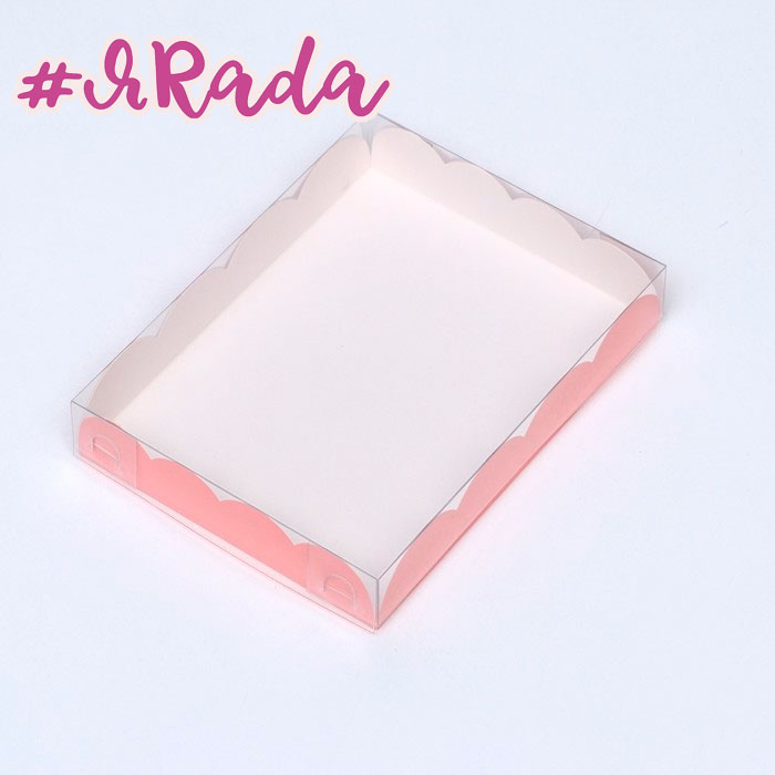 картинка Коробочка для печенья розовая, 14 х 10,5 х 2,5 см от магазина ЯРада