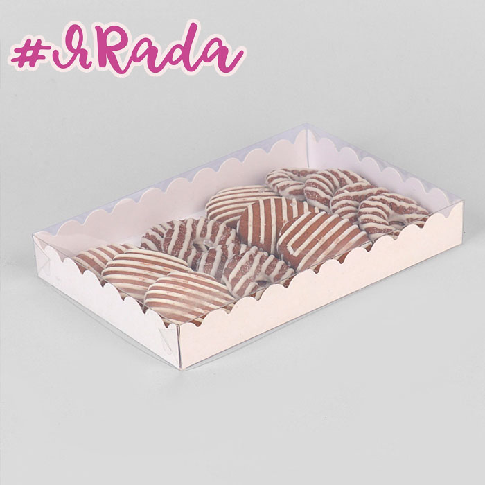 картинка Коробка для печенья, белая, 22х15х3 см от магазина ЯРада