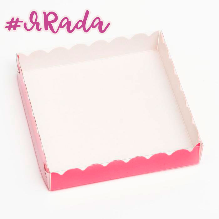 картинка Коробочка для пряников, розовая, 15 х 15 х 3 см от магазина ЯРада