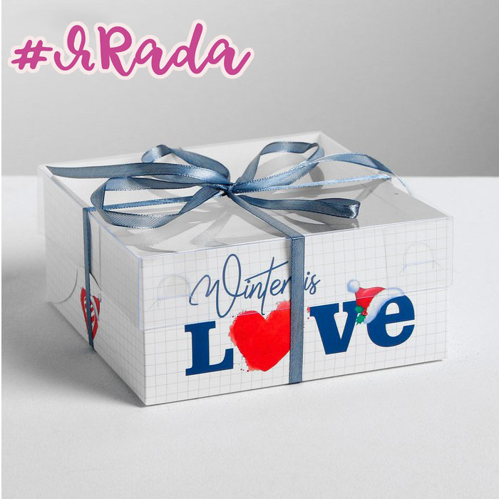 картинка Коробка на 4 капкейка «Love»,16×16×7,5 см от магазина ЯРада