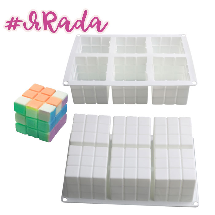 картинка Форма для десерта "Кубик Рубика" 6 ячеек (6х6см) от магазина ЯРада