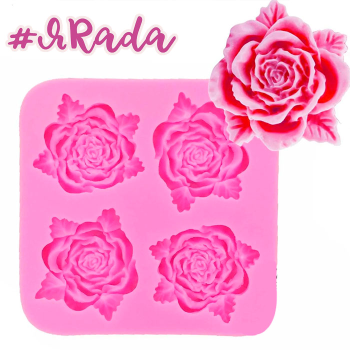 картинка Молд "Роза с листиками"  от магазина ЯРада