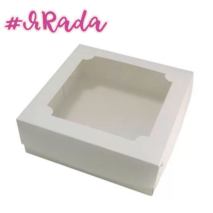 картинка Коробочка для десертов, белая, 20 х 20 х 7 см от магазина ЯРада