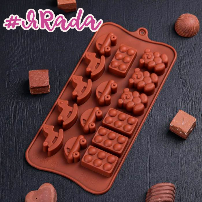 картинка Форма для льда и шоколада "Лего, Мишки, Машинки, Лошадки" от магазина ЯРада
