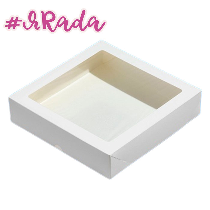 картинка Коробка с окном, белая, 20 х 20 х 4 см (м) от магазина ЯРада