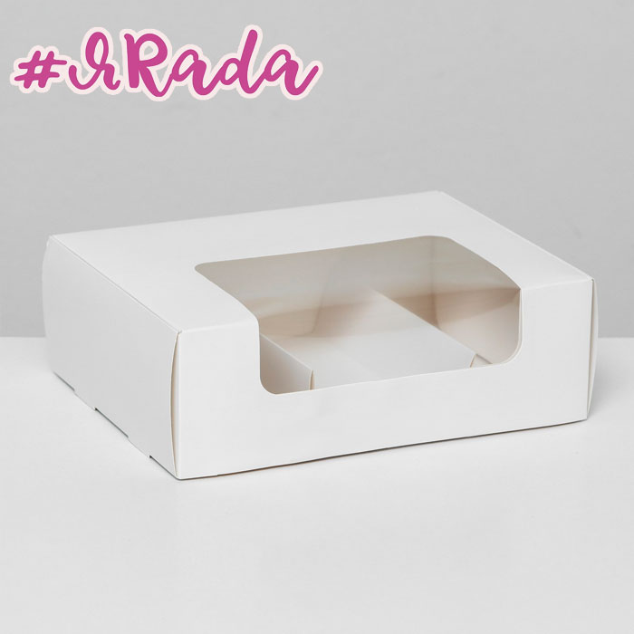картинка Коробка для 3 эклеров, белая, 20 x 15 x 6 см от магазина ЯРада