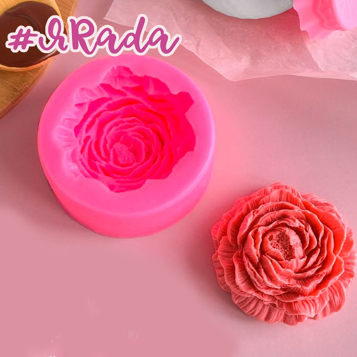 картинка Молд "Большая роза" 3D 8см от магазина ЯРада
