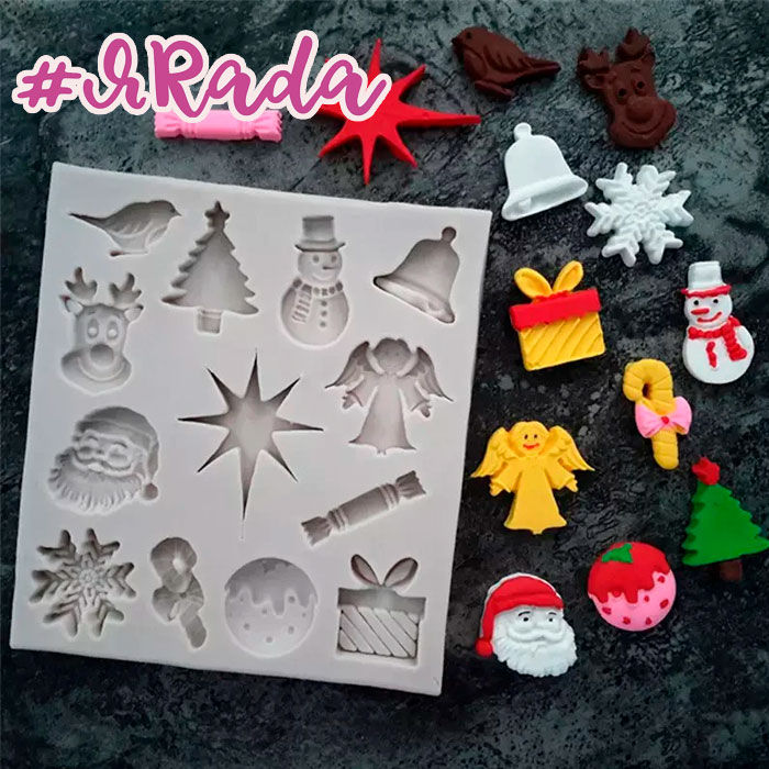 картинка Молд силиконовый 12х12см см "Новый Год" от магазина ЯРада