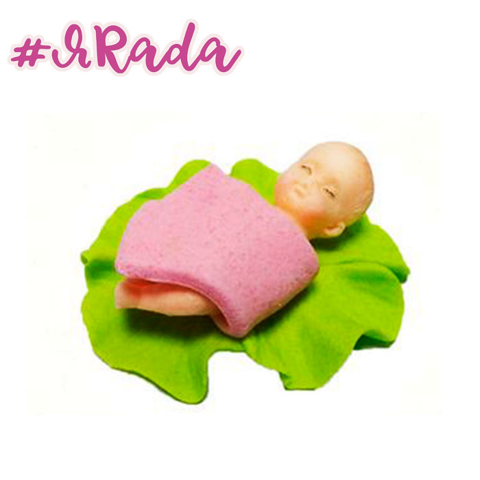 картинка Сахарная фигурка "Младенец в капусте", розовый, 1 шт от магазина ЯРада
