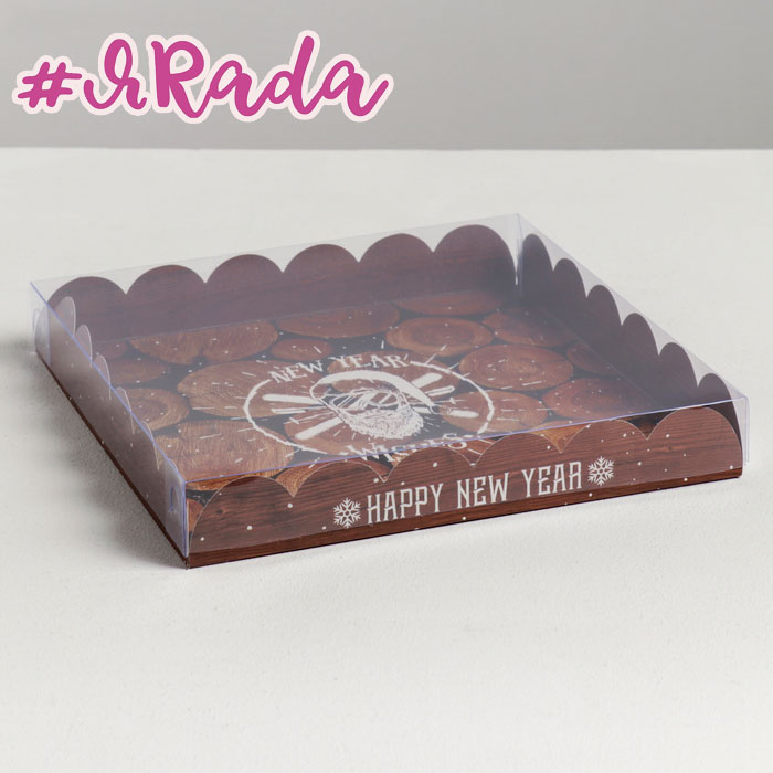 картинка Коробка "New Year wishes", 21 × 21 × 3 см от магазина ЯРада