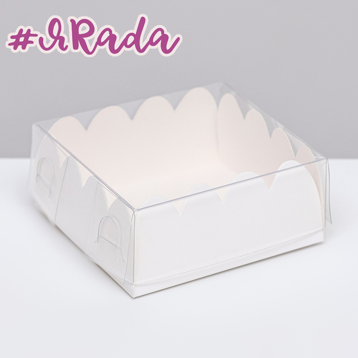 картинка Коробочка для печенья белая, 7 х 7 х 3 см от магазина ЯРада